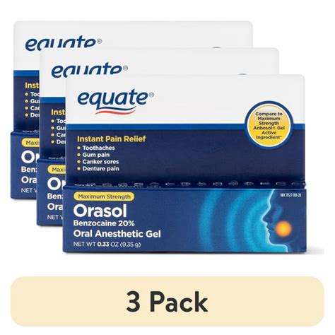 orozol|Equate Orasol Oral Anesthetic Gel, 0.33 oz